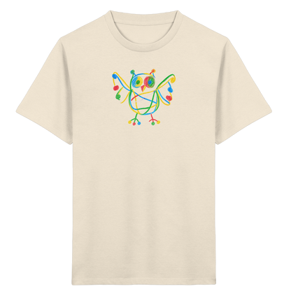 Farbpunkt Eule Kinder Shirt - Kinder Bio T-Shirt