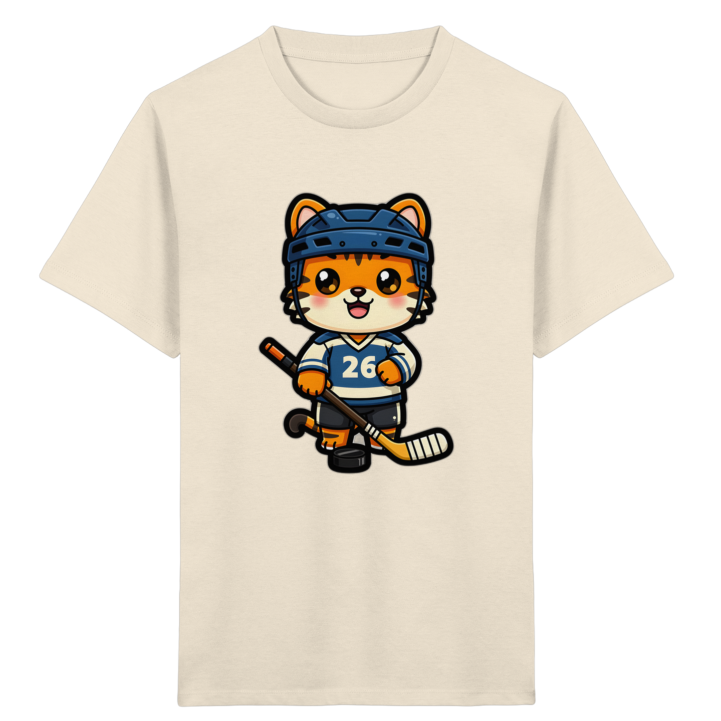 Tiger Eishockey Spieler Kinder T-Shirt - Kinder Bio T-Shirt