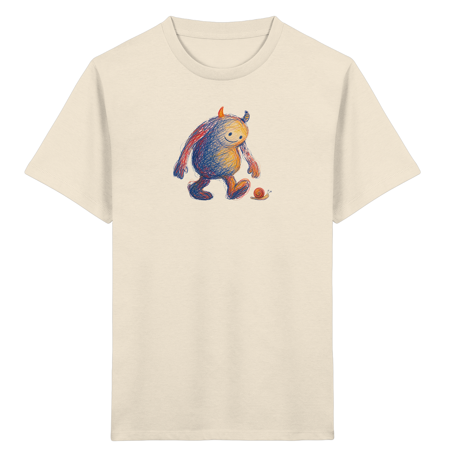 Schneckenfreund Monster Kinder T-Shirt - Kinder Bio T-Shirt