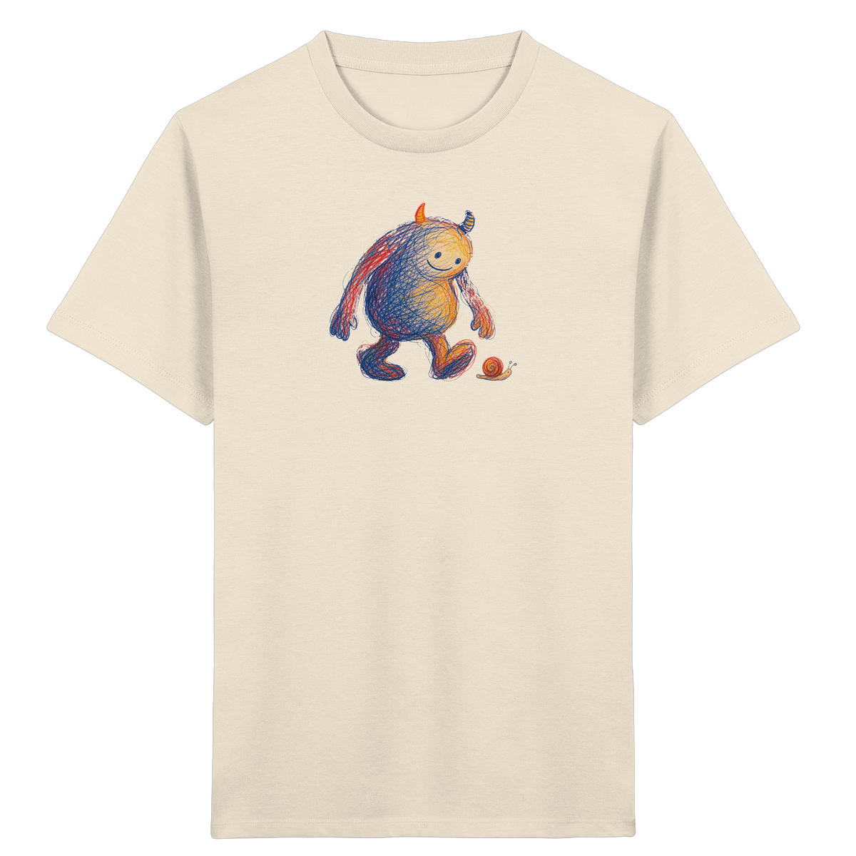 Schneckenfreund Monster Kinder T-Shirt - Kinder Bio T-Shirt