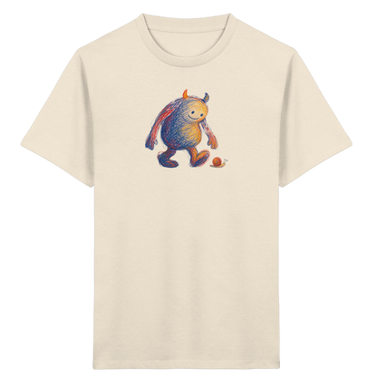 Schneckenfreund Monster Kinder T-Shirt - Kinder Bio T-Shirt
