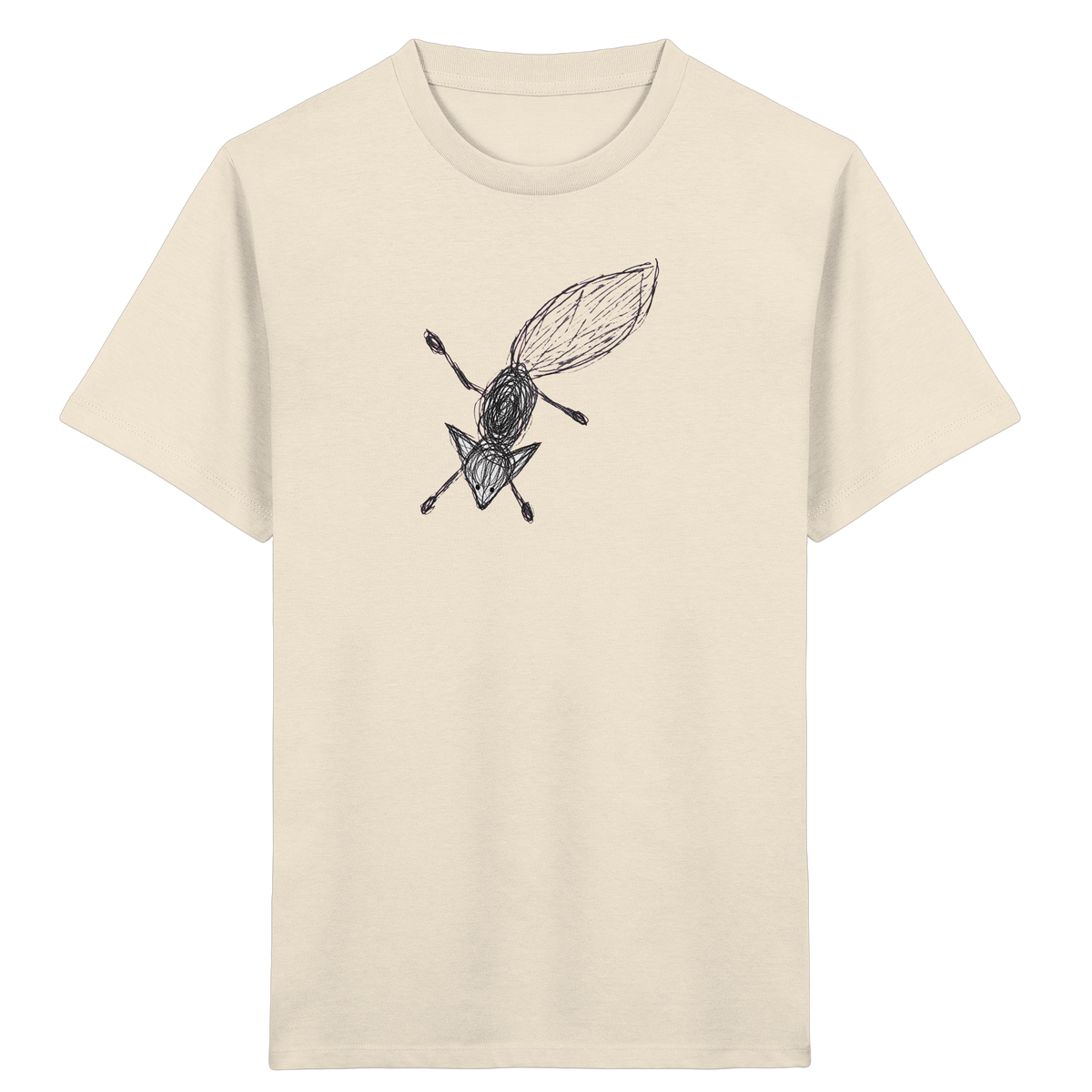 Fuchs von oben gezeichnet - Kinder Bio T-Shirt
