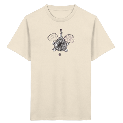 Elefant von oben gezeichnet - Kinder Bio T-Shirt
