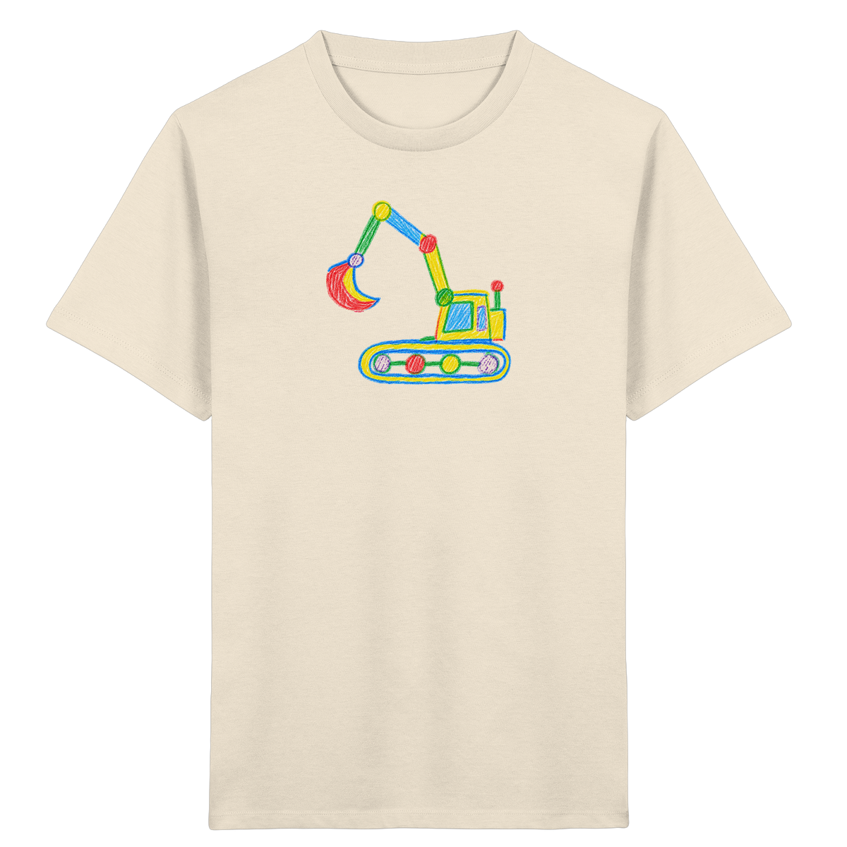 Bunter Punkt Bagger - Kinder Bio T-Shirt