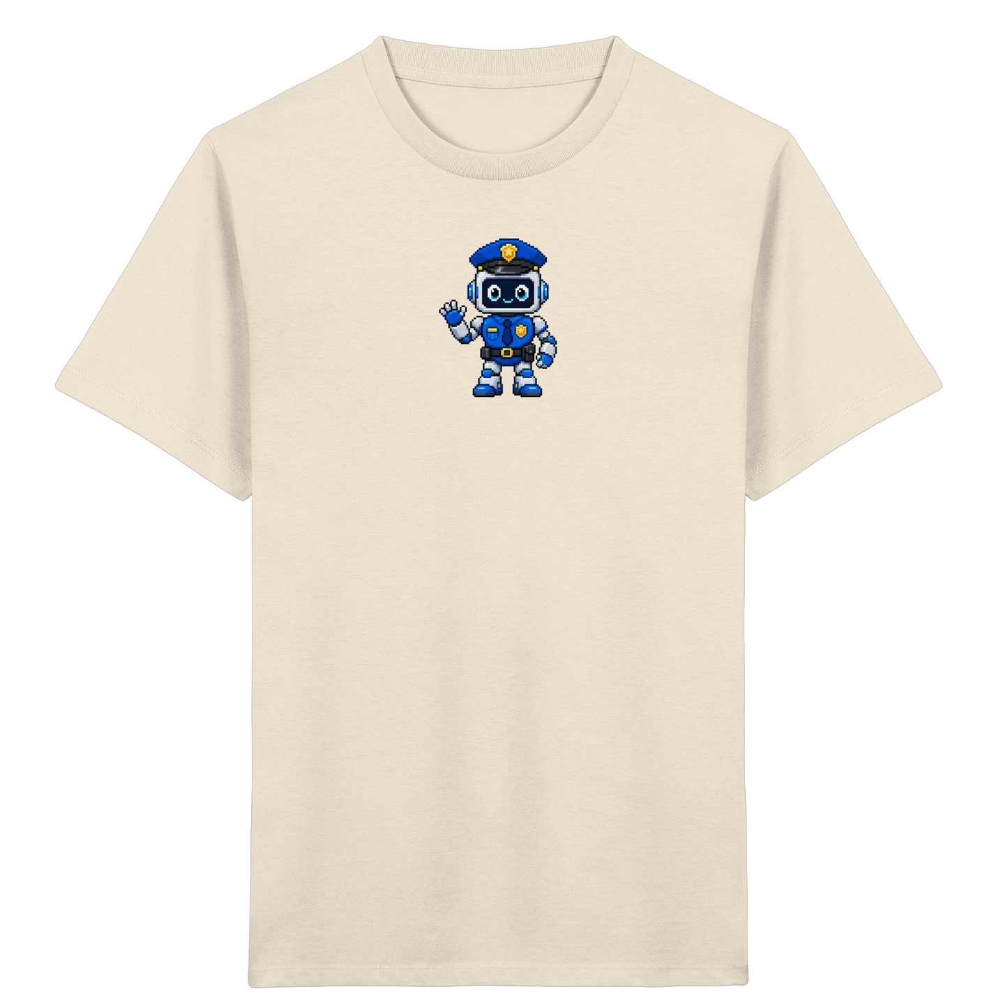 Pixel Roboter Polizei: Winkendes Kinder-T-Shirt - Kinder T-Shirt