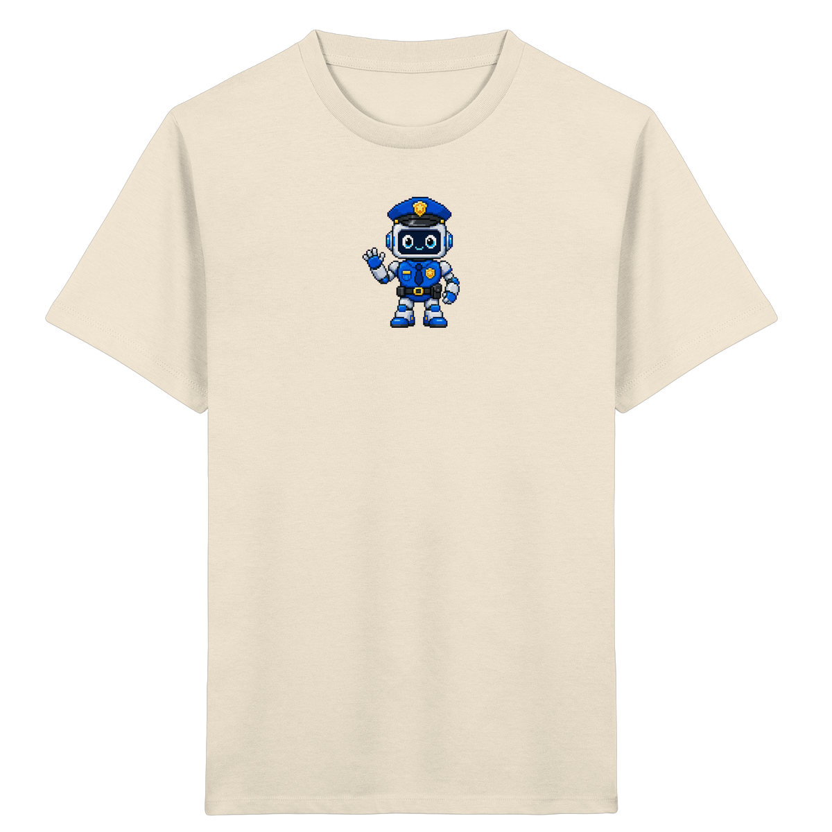 Pixel Roboter Polizei: Winkendes Kinder-T-Shirt - Kinder T-Shirt