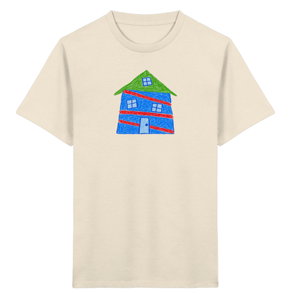 Blaues Balkenhaus Kinder T-Shirt - Kinder Bio T-Shirt