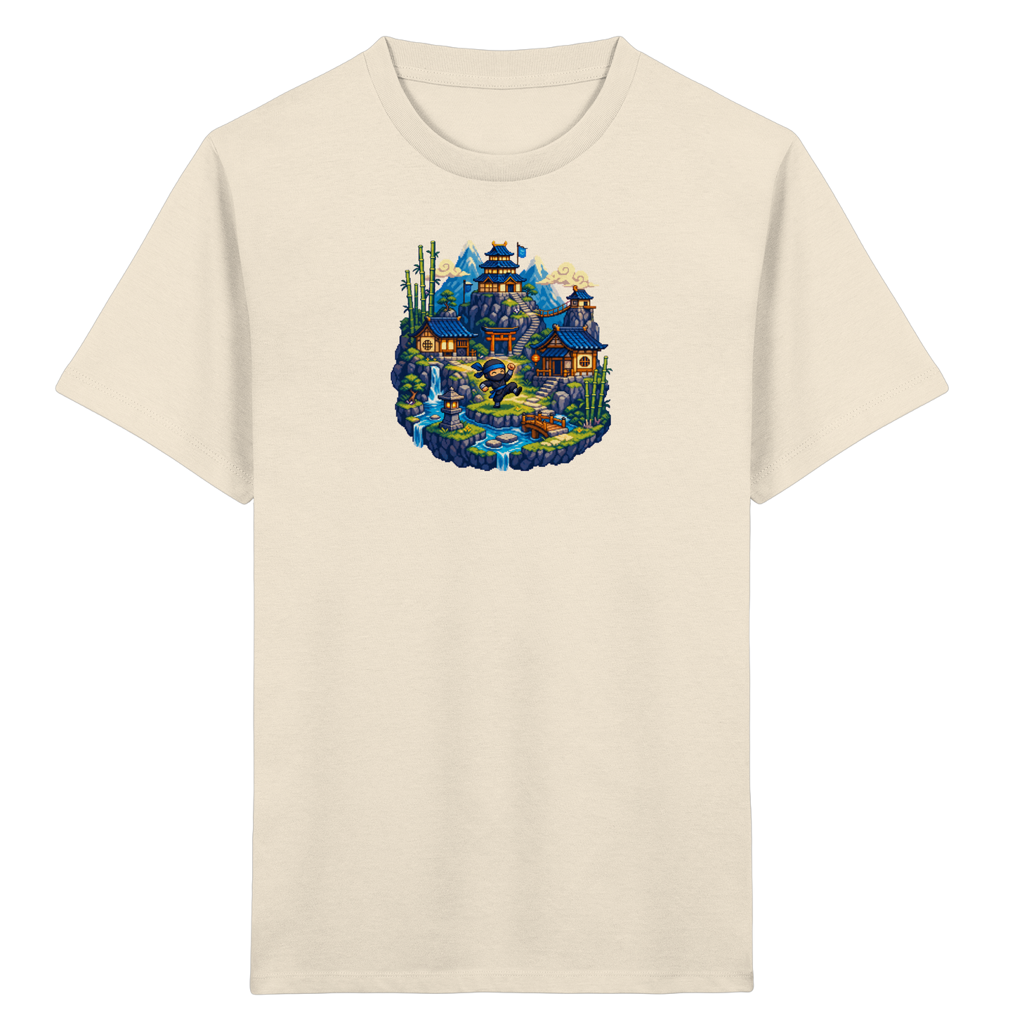 Cooles Ninja Pixel Art T-Shirt - Kinder Bio T-Shirt