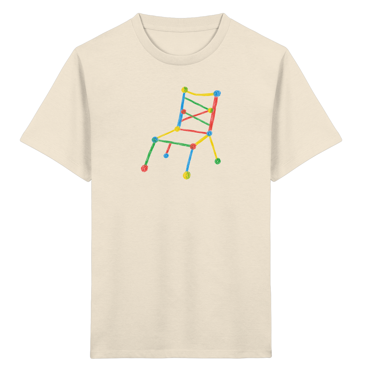 Bunter Kritzelstuhl für Kinder - Kinder Bio T-Shirt