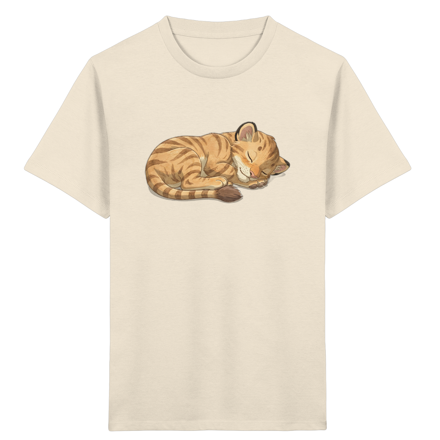 Schlafende Katze: Kuscheliges T-Shirt für Kinder - Kinder Bio T-Shirt