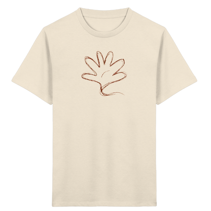 Kakaobraune Schlingenhand Kinder Shirt - Kinder Bio T-Shirt
