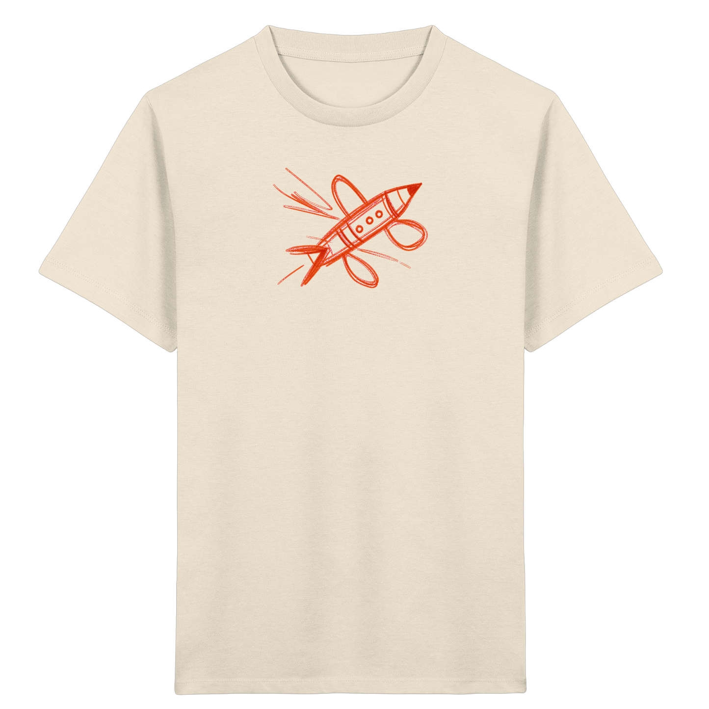Kupferne Bleistiftrakete für Kinder - Kinder Bio T-Shirt