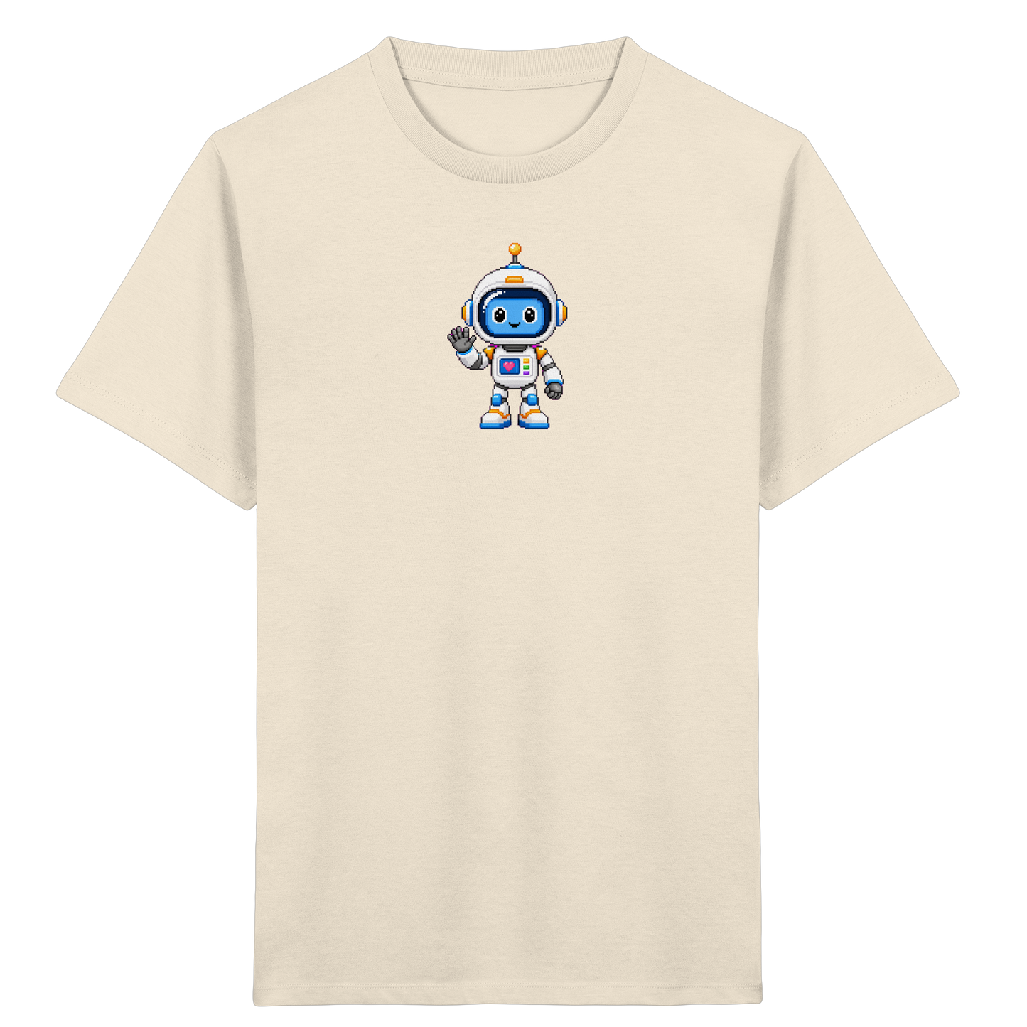 Roboter-Astronaut: Pixel-Herz-Weltraum-Shirt - Kinder T-Shirt