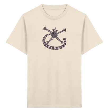 Lemur von oben gezeichnet - Kinder Bio T-Shirt