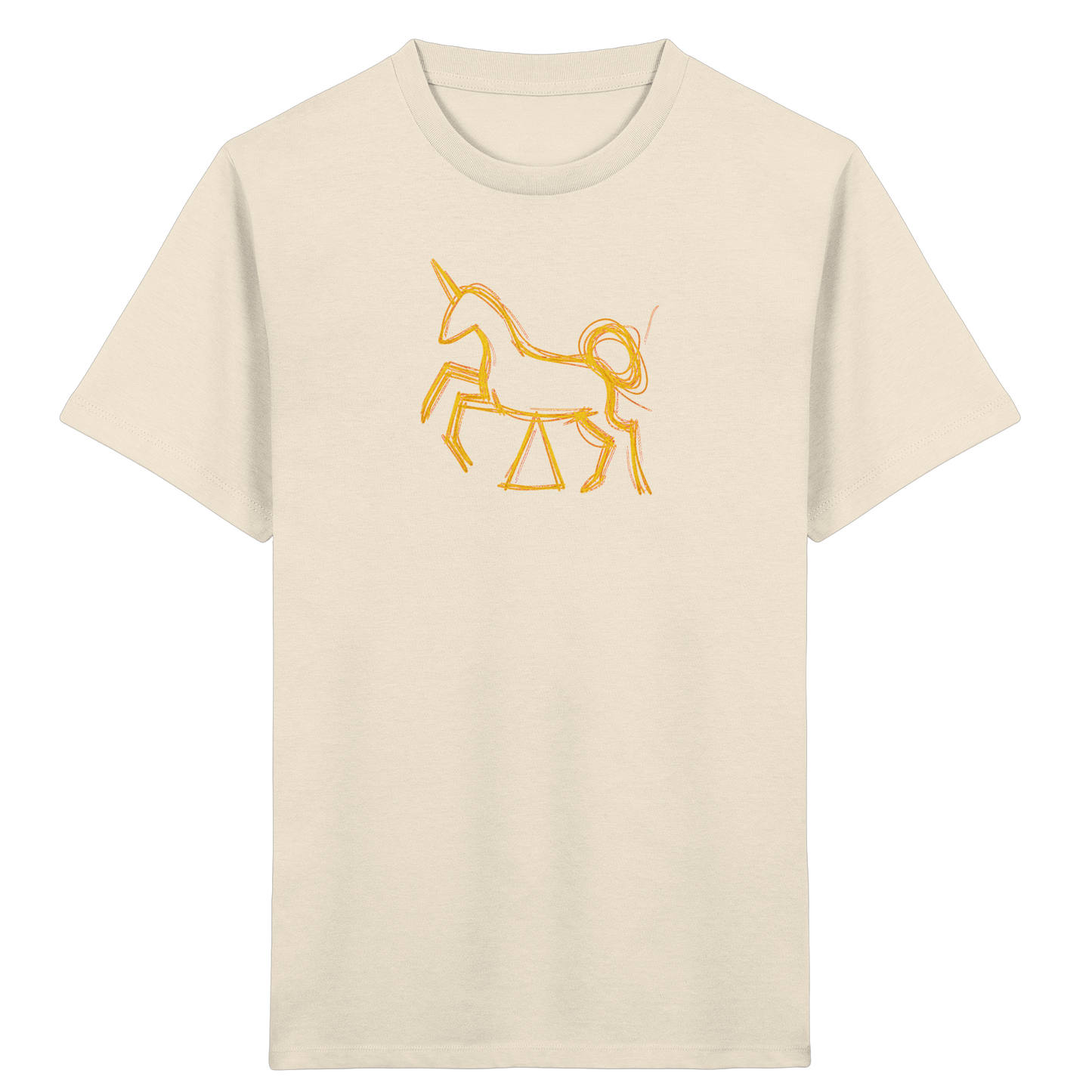 Currygelbes Einhorn zur Einschulung - Kinder Bio T-Shirt
