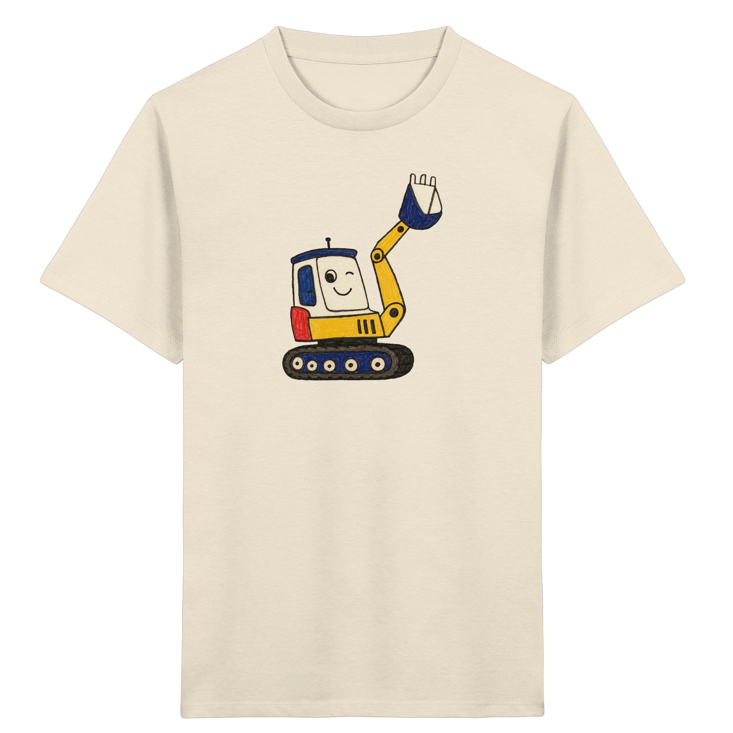 Fröhliches Bagger T-Shirt für Kinder - Kinder Bio T-Shirt