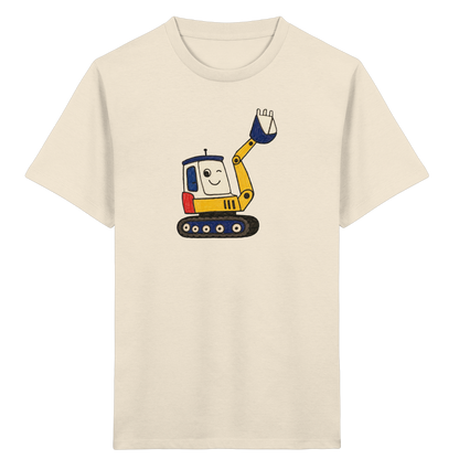 Fröhliches Bagger T-Shirt für Kinder - Kinder Bio T-Shirt