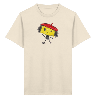 Kritzelkopf mit roter Mütze - Kinder Bio T-Shirt