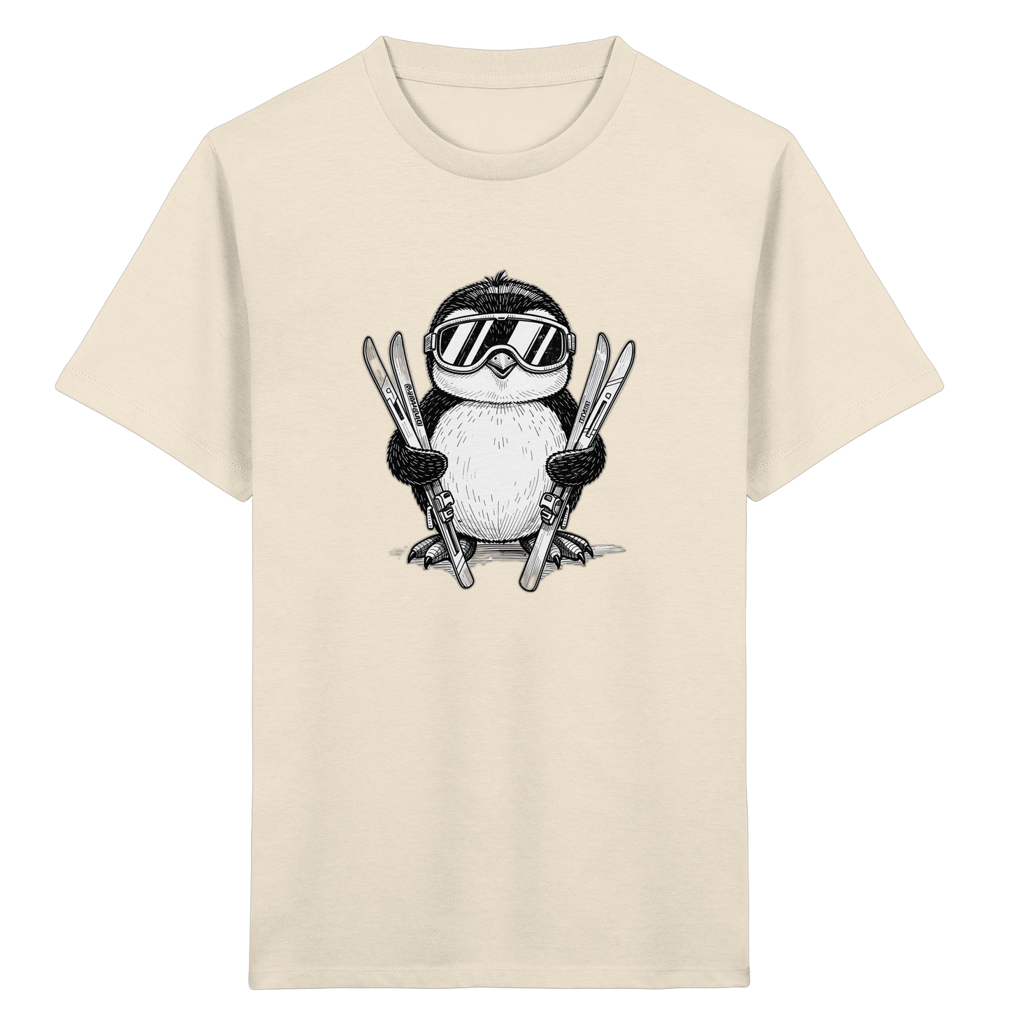 Pinguin auf Skiern: Vintage Kinder T-Shirt - Kinder Bio T-Shirt