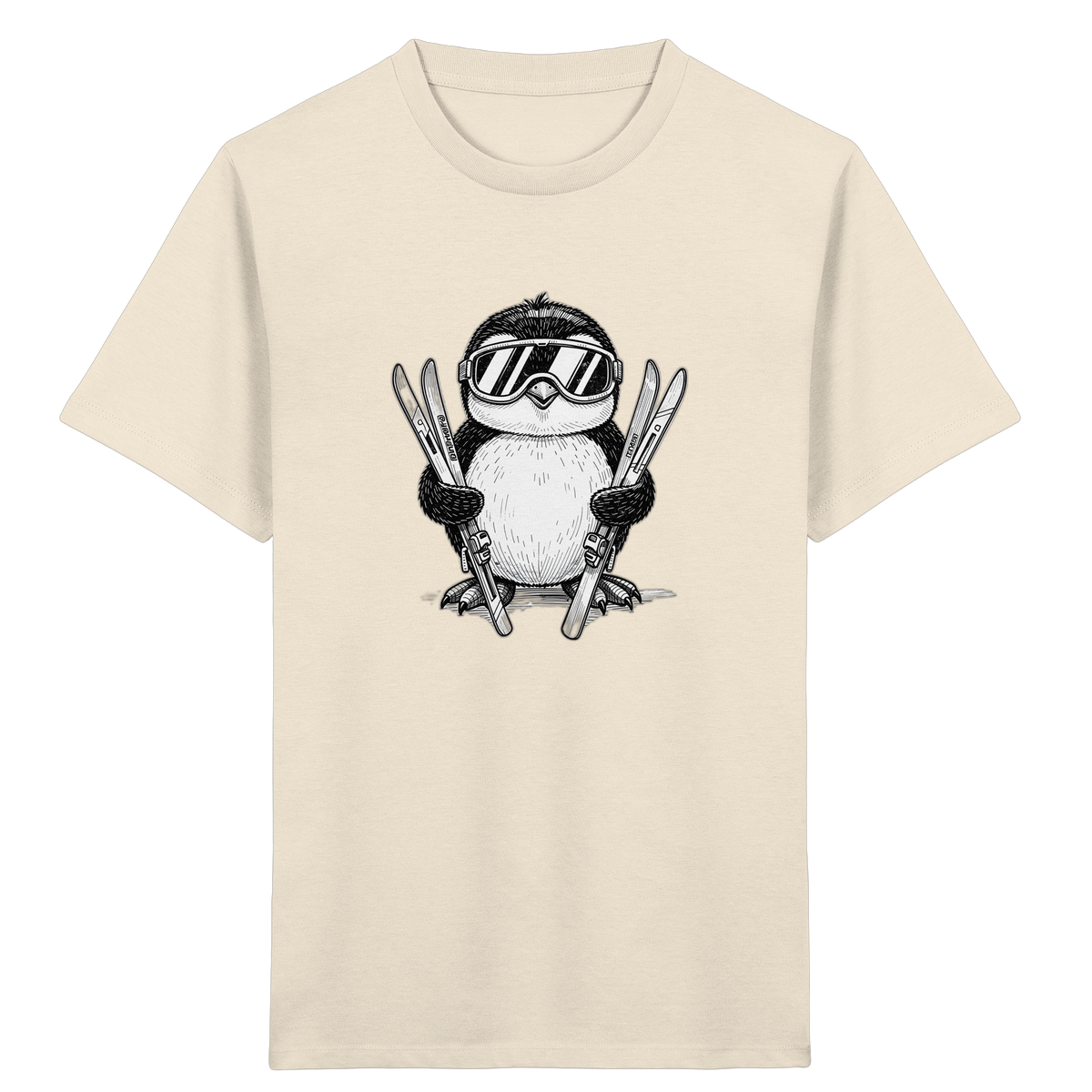 Pinguin auf Skiern: Vintage Kinder T-Shirt - Kinder Bio T-Shirt
