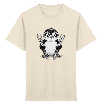 Pinguin auf Skiern: Vintage Kinder T-Shirt - Kinder Bio T-Shirt