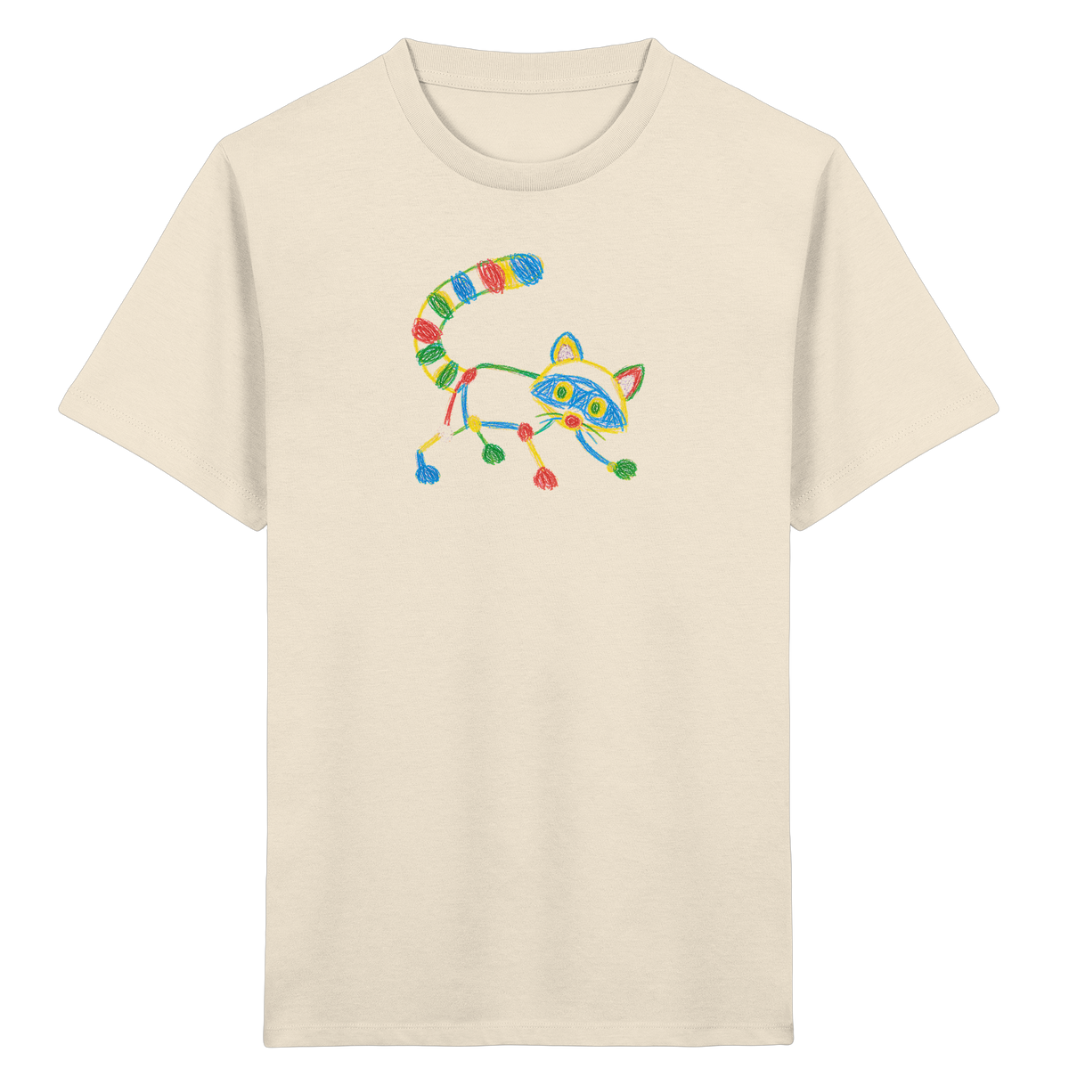 Farbpunkt Waschbär Kinder T-Shirt - Kinder Bio T-Shirt
