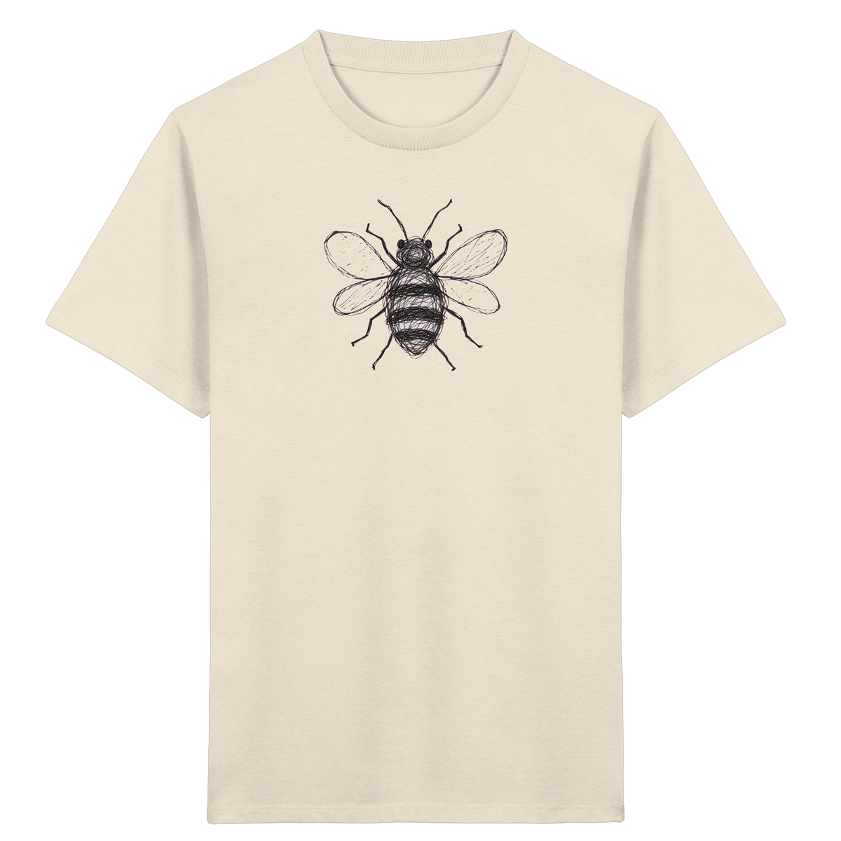 Biene von oben Kinderzeichnung - Kinder Bio T-Shirt