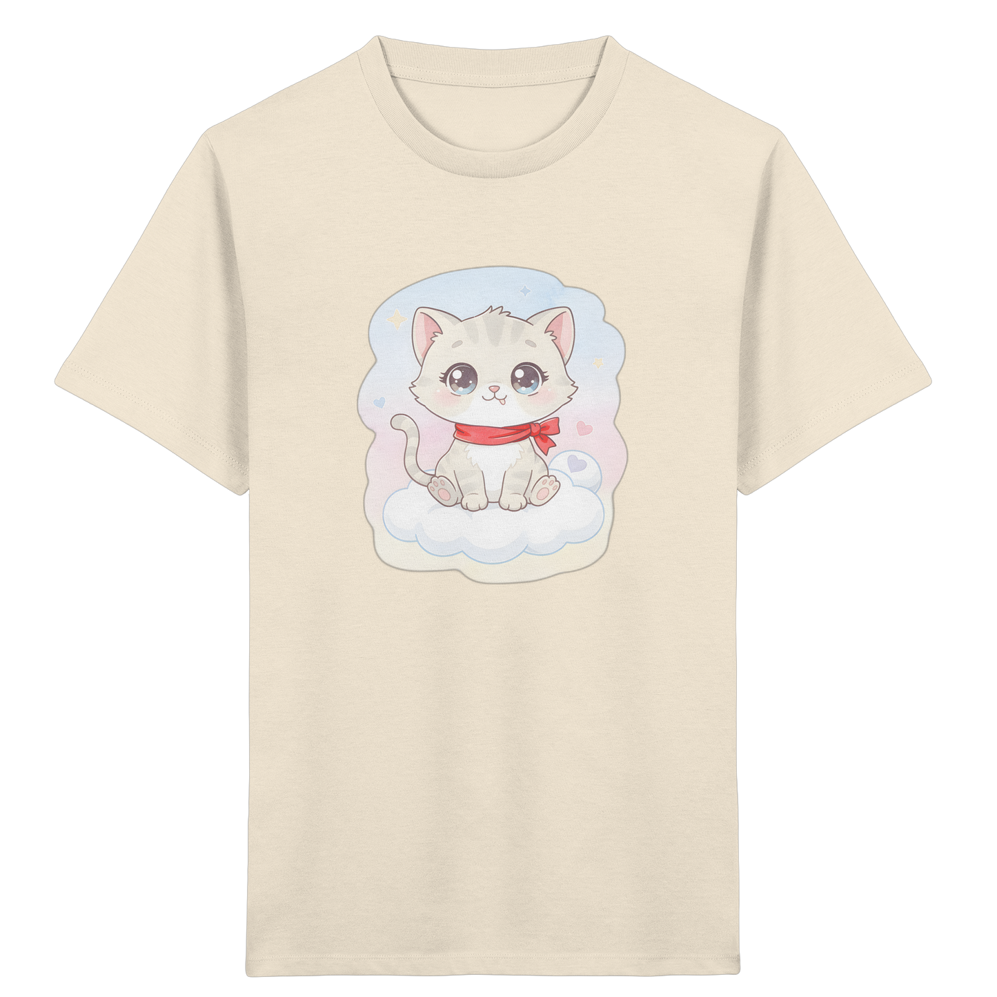 Katze auf Wolke: Süßes Mädchen T-Shirt