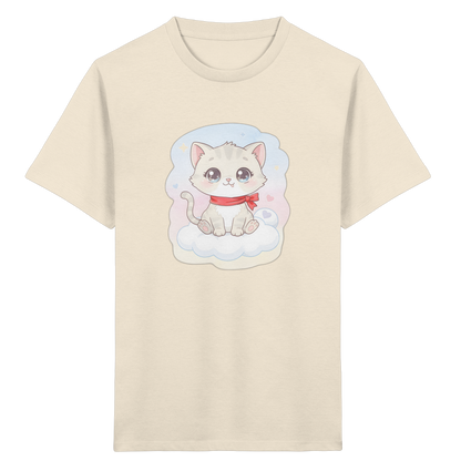 Kinder-T-Shirt mit Katze auf einer Wolke