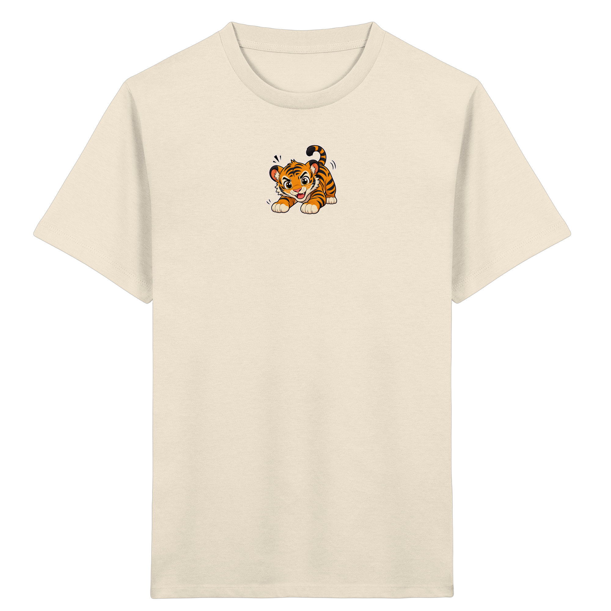 Verspielter Tiger – Cartoon-Kinder-T-Shirt