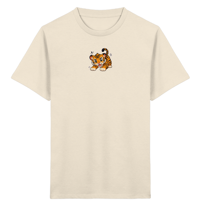Verspielter Tiger: Fröhliches Kinder T-Shirt - Kinder Bio T-Shirt