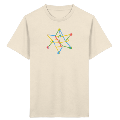 Buntes Sternobjekt Kinderzeichnung - Kinder Bio T-Shirt
