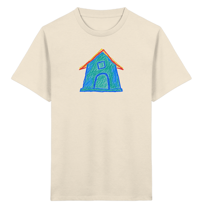 Zweifarbiger Dachbogen Haus - Kinder Bio T-Shirt
