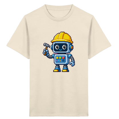 Pixel-Roboter mit Hammer: Retro Kinder-T-Shirt - Kinder T-Shirt