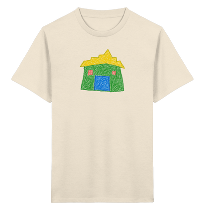 Grünes Haus mit Stufendach - Kinder Bio T-Shirt