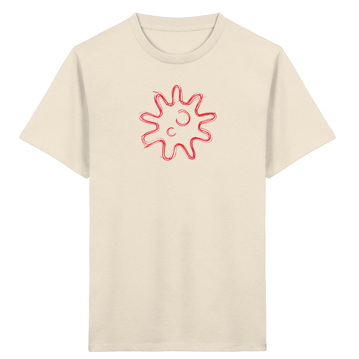 Rote Krakelsonne Kinder T-Shirt - Kinder Bio T-Shirt
