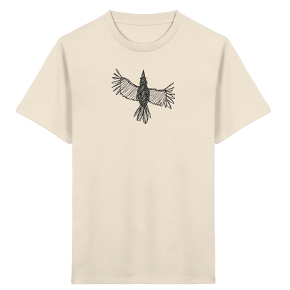 Rabe von oben gezeichnet - Kinder Bio T-Shirt