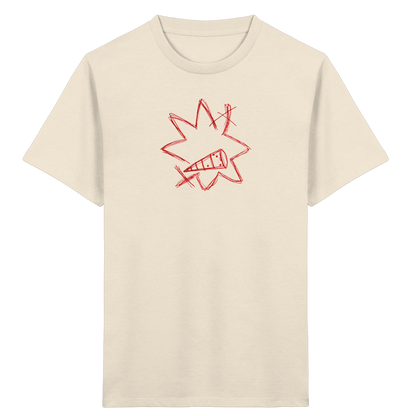 Dunkelroter Mutstern zur Einschulung - Kinder Bio T-Shirt