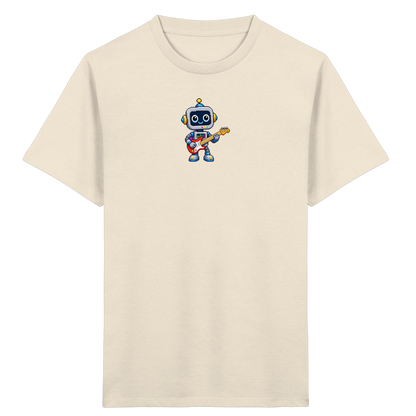 Pixel Roboter rockt E-Gitarre - Kinder T-Shirt