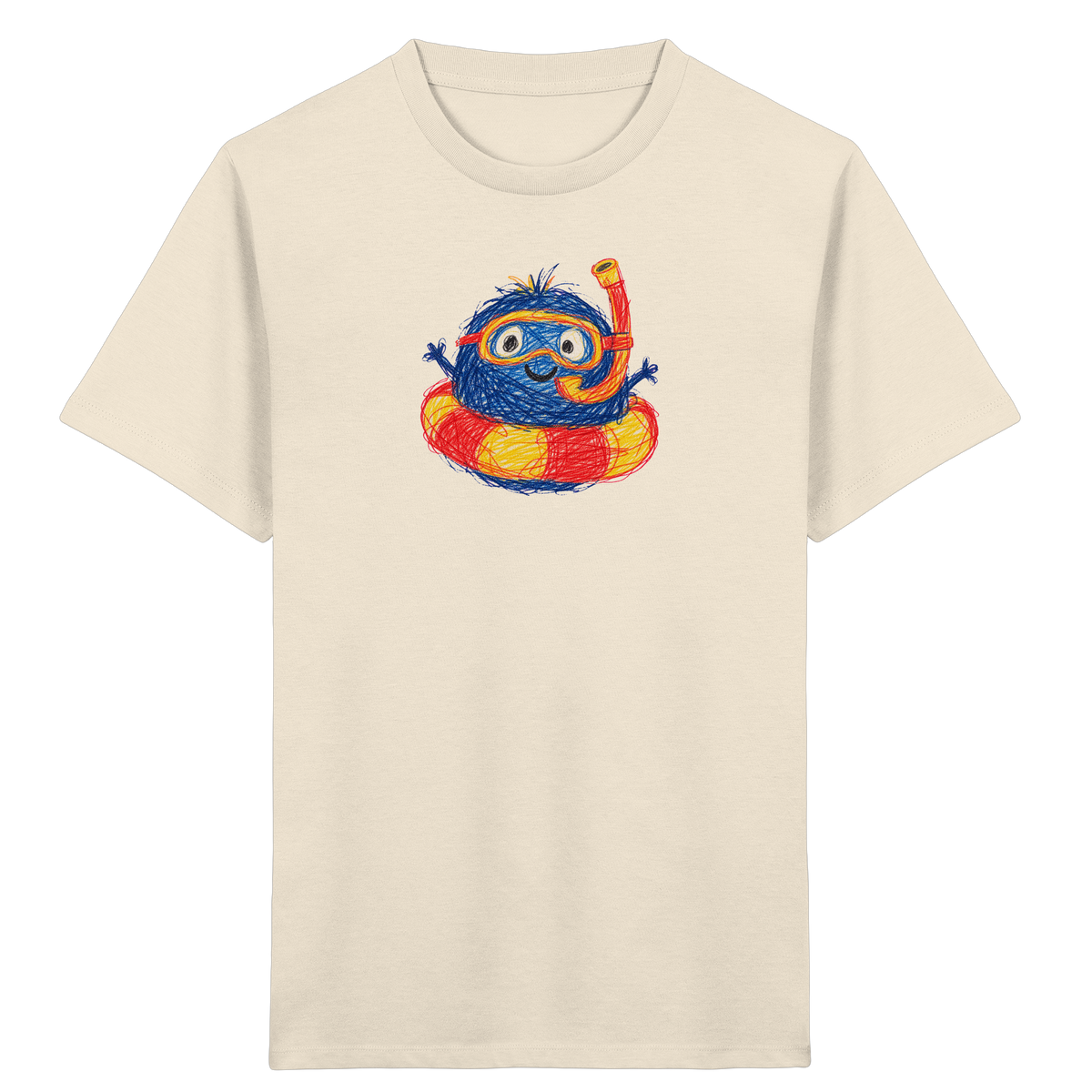 Schnorchelmumpf im Schwimmring - Kinder Bio T-Shirt
