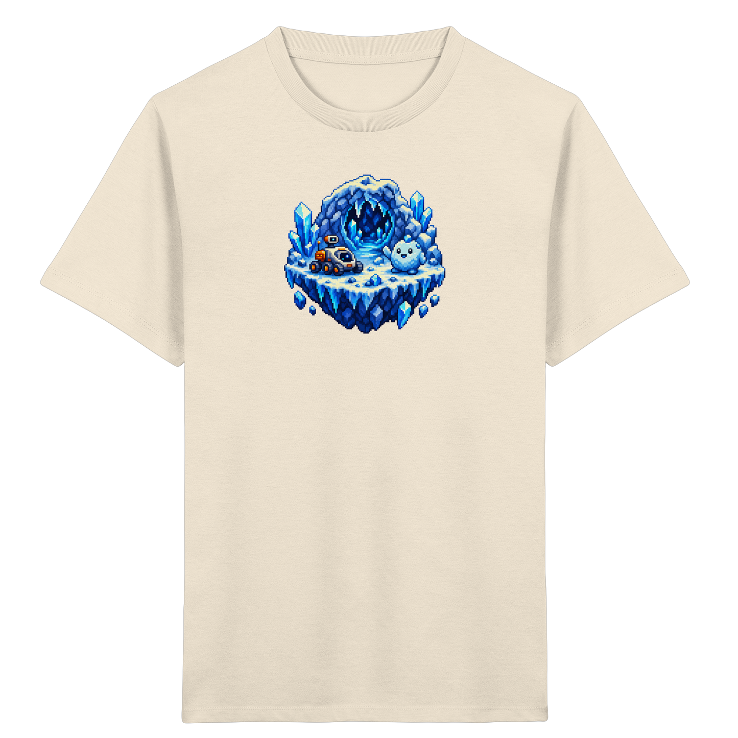 Abenteuerliches Pixel Eis-Geist T-Shirt - Kinder Bio T-Shirt