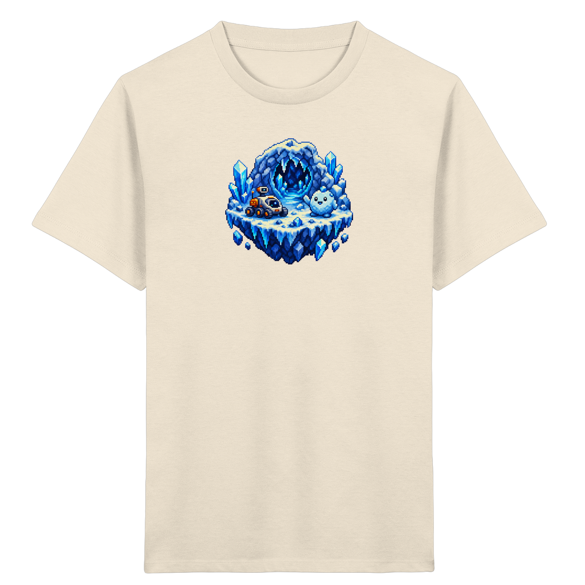Abenteuerliches Pixel Eis-Geist T-Shirt - Kinder Bio T-Shirt