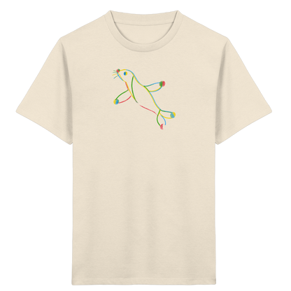 Bunte Farbpunkt Robbe Kinder - Kinder Bio T-Shirt