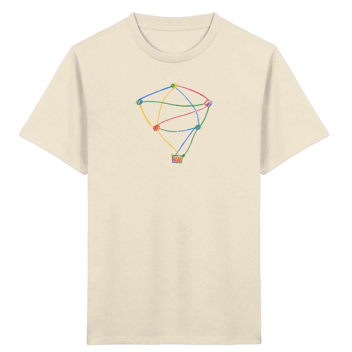 Farbpunkt Heißluftballon Kinder Shirt - Kinder Bio T-Shirt