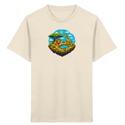 Verspieltes Pixel Safari T-Shirt Kinder - Kinder Bio T-Shirt