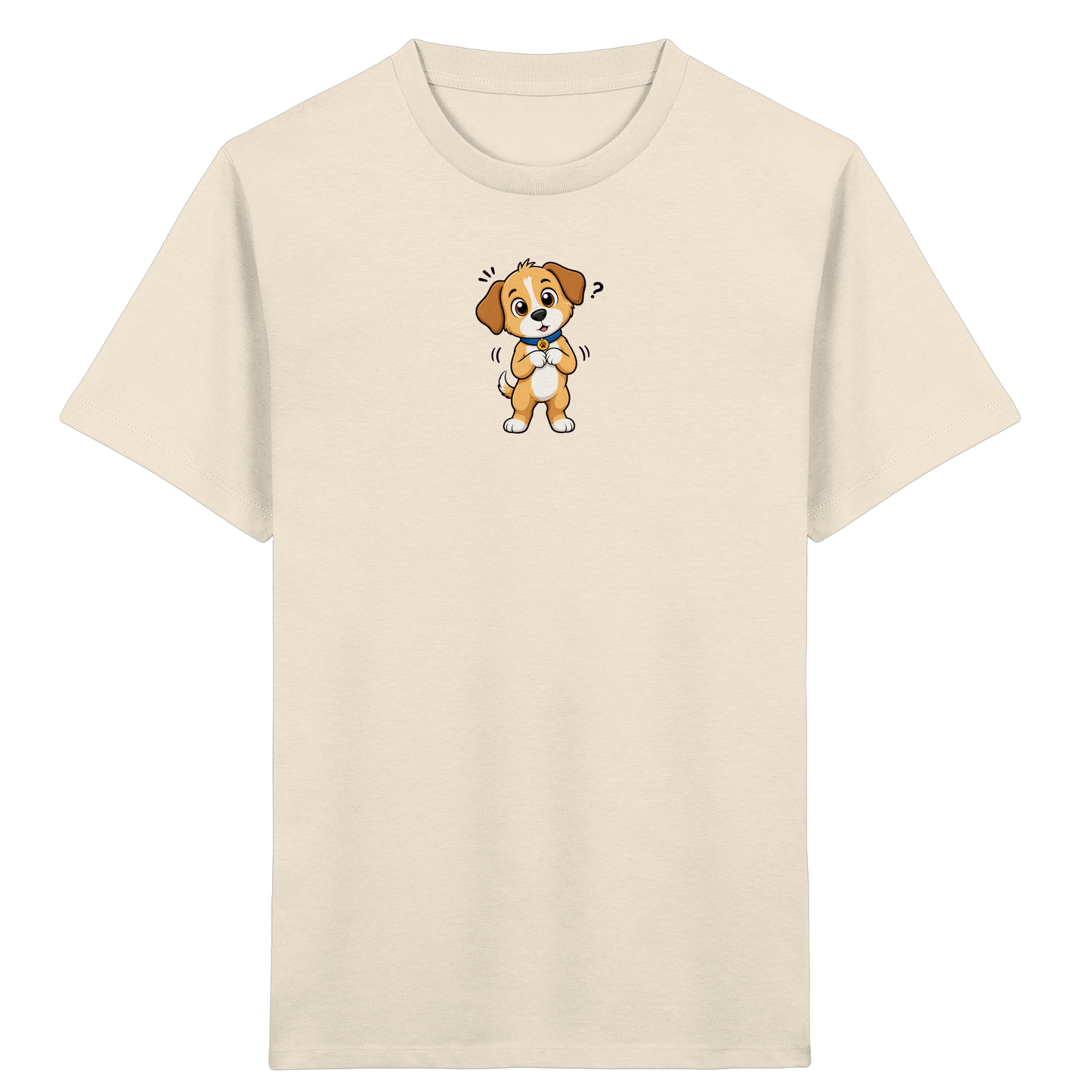 Niedlicher Welpe: Überrascht auf T-Shirt - Kinder Bio T-Shirt