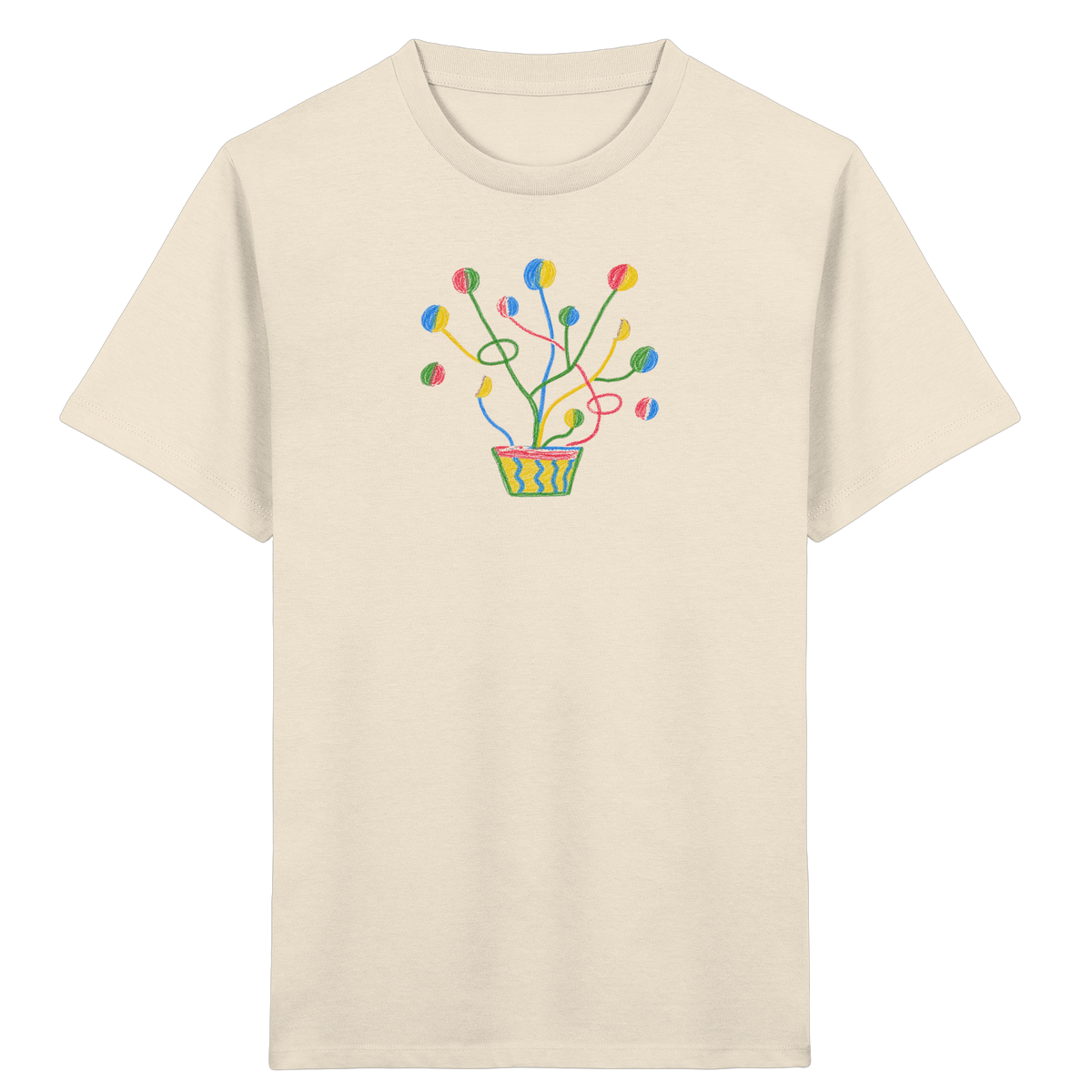 Bunte Fantasie Pflanze - Kinder Bio T-Shirt