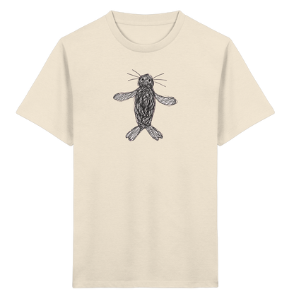 Robbe von oben gezeichnet - Kinder Bio T-Shirt