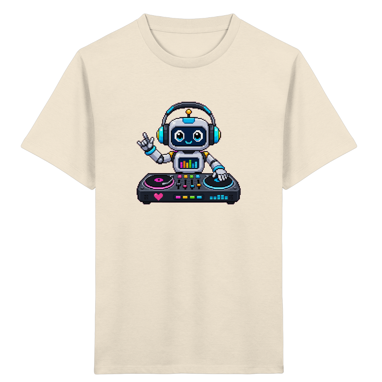 Pixel Roboter DJ: Buntes Kinder T-Shirt - Kinder T-Shirt