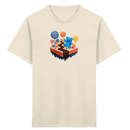 Pixel Gummibärchen auf süßer Insel - Kinder Bio T-Shirt